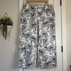 Chico’s White Print Wide Leg Fashion Jean